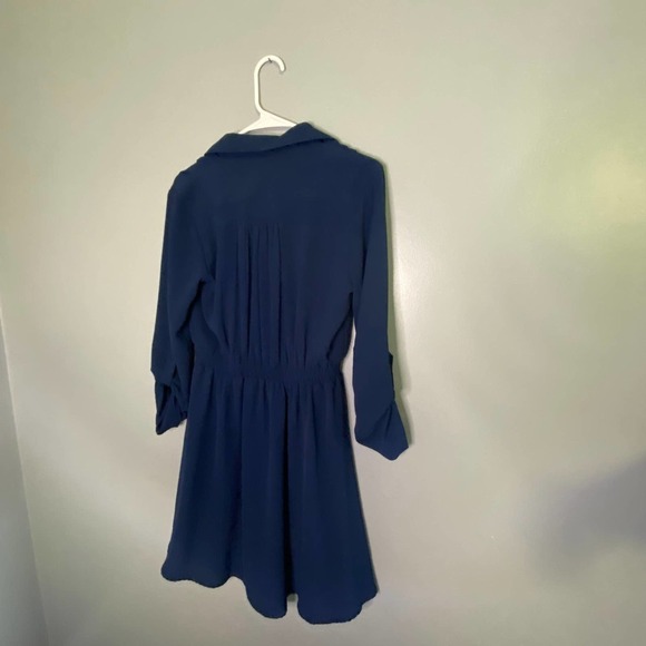 Always Indigo Navy Blue Shirt Dress PM - Picture 5 of 6